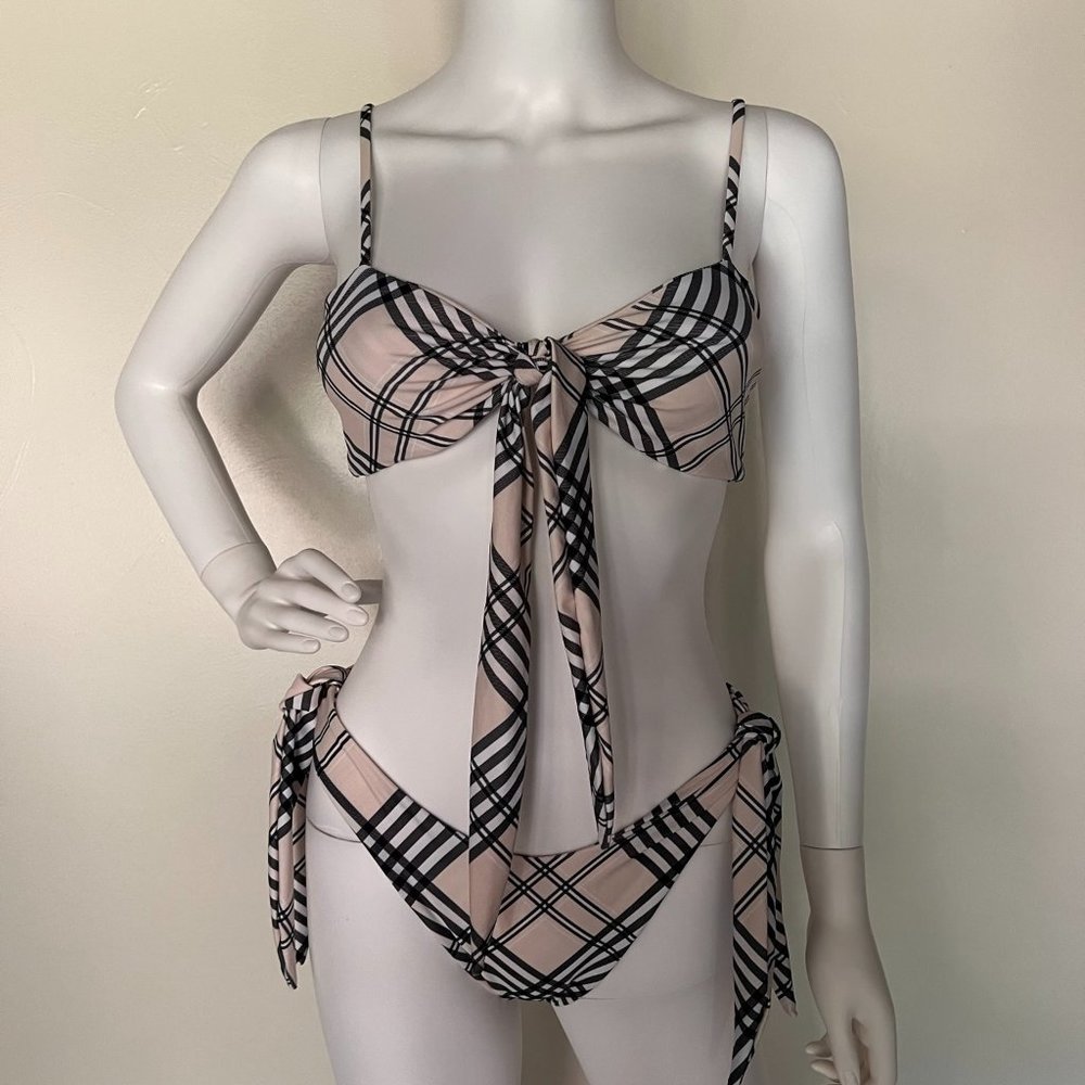 plaid bikini set